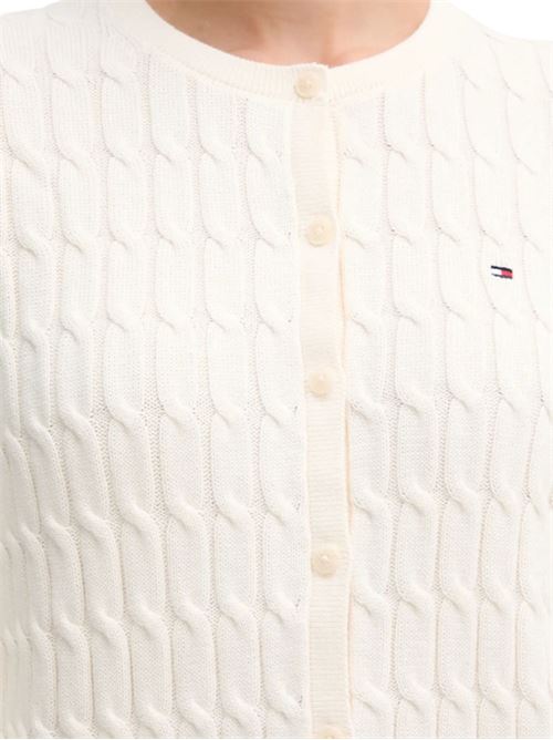 Cardigan a trecce con bottoni in cotone Tommy Hilfiger | WW0WW46514YA8